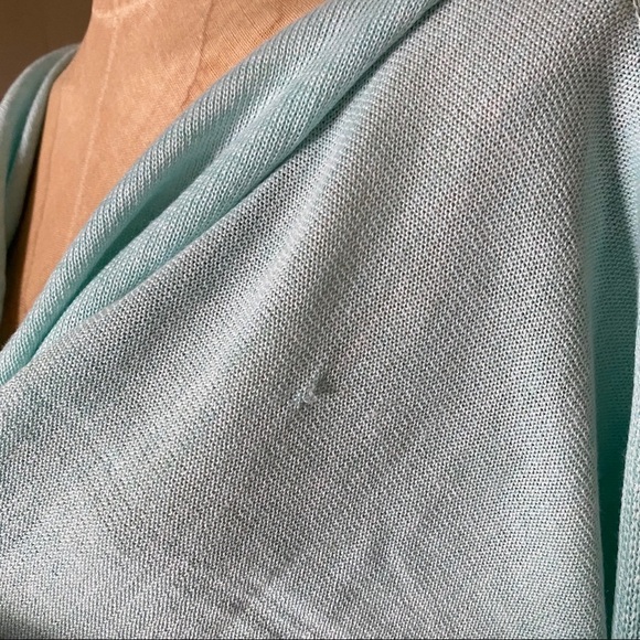 NEW SAVE THE OCEAN Knit Twist Poncho Wrap Light Green - Picture 2 of 15